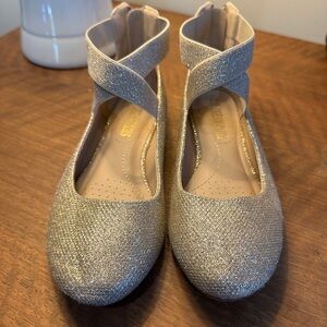 Girls Gold Ballet Flat 3.5